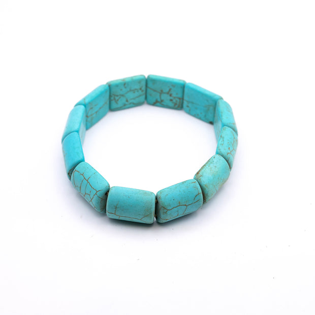 Natural Turquoise Stone Bracelet – Protection, Balance & Positive Energy