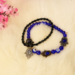 Blue Evil Eye Beaded Bracelet with Hamsa Hand Charm | Adjustable Protection Bracelet for Men & Women