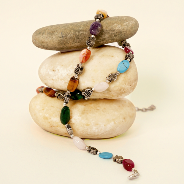 7 Chakra Healing Bracelet – Balance Energy, Positivity & Inner Peace | Natural Crystal Beaded Bracelet