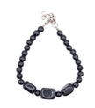 Black Onyx & Gemstone Bracelet – Handmade Unisex Jewelry with Silver Clasp