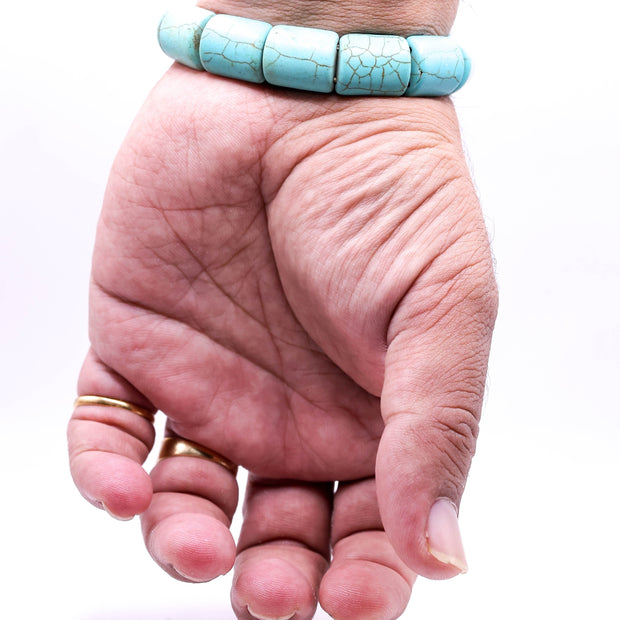 Natural Turquoise Bracelet – Handmade Stone Jewelry for Protection & Style