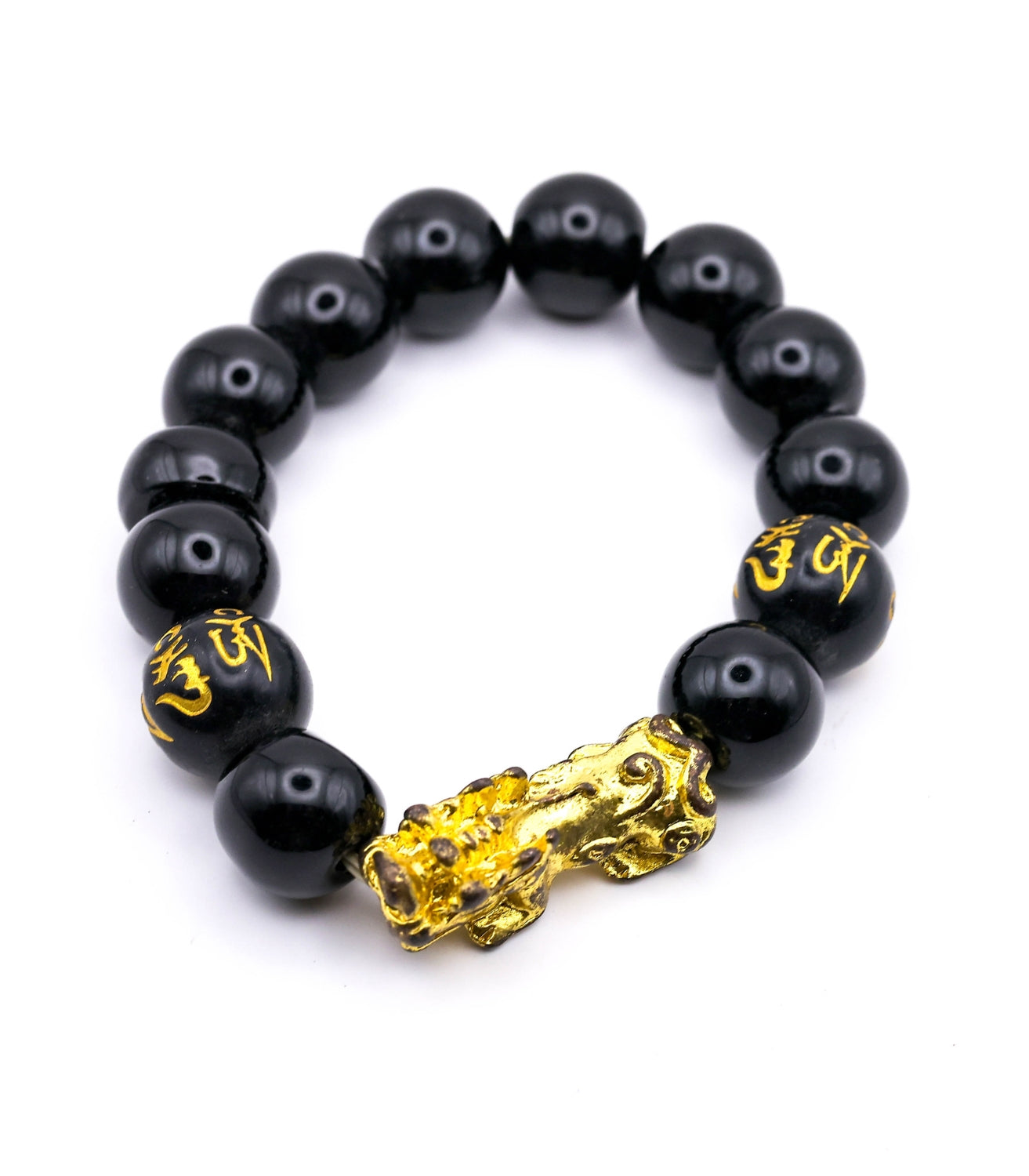 Black Obsidian Pi Xiu Bracelet – Feng Shui Lucky Wealth & Protection Jewelry
