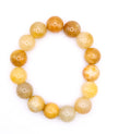 Natural Yellow Jade Beaded Bracelet – Handmade Healing Stone Jewelry for Men & Women