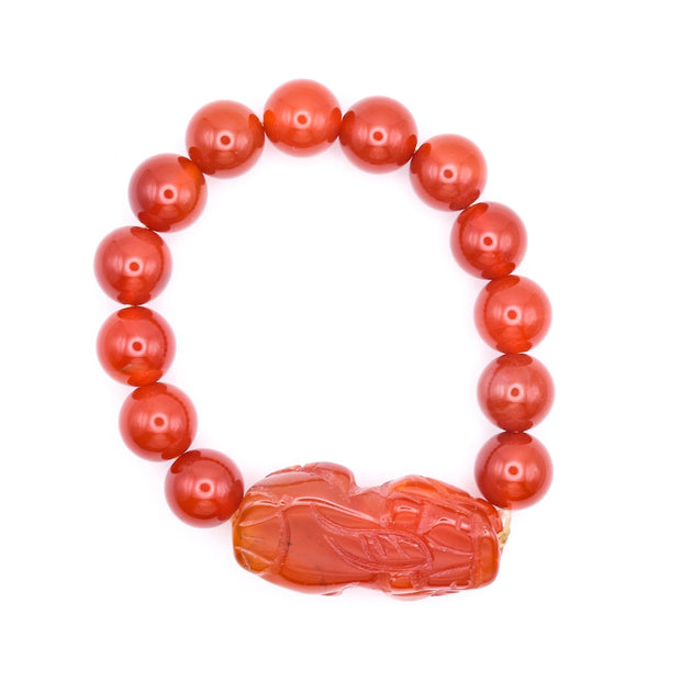 Red Pixiu Wealth Bracelet – Natural Gemstone Feng Shui Bracele
