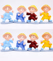 Dancing Mini Monk Figurines Set – 4 Colorful Happy Buddha Monks for Home, Office & Desk Décor