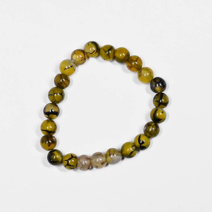 Temne yellow and black natural stone bracelet