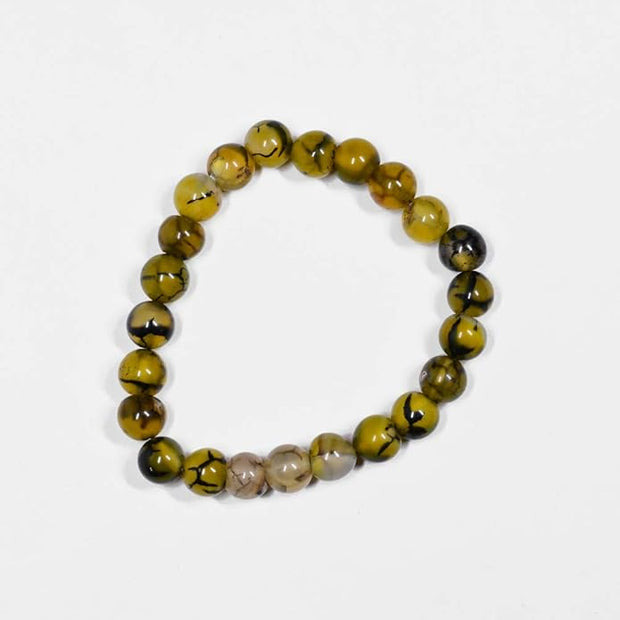 Temne yellow and black natural stone bracelet