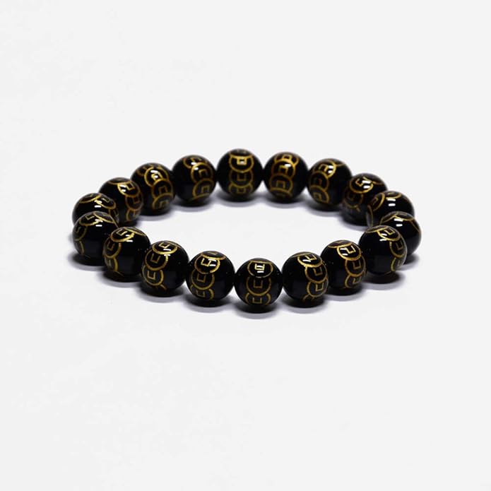 Natural Lava Stone Bracelet for Men & Women – Handmade Black Volcanic Bead Stretch Bracelet