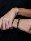 Natural Lava Stone Bracelet for Men & Women – Handmade Black Volcanic Bead Stretch Bracelet
