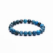 Natural Blue Apatite Crystal Bracelet – Handmade Gemstone Bead Stretch Bracelet for Men & Women