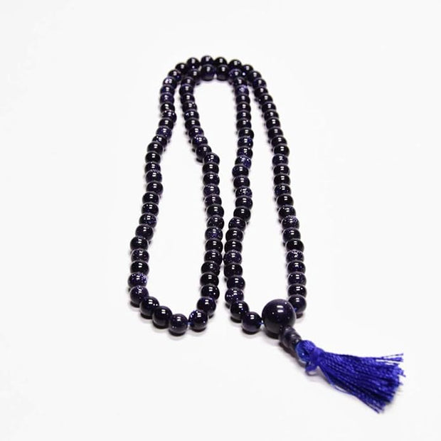 Natural Blue Lapis Lazuli Japa Mala 108 Beads – Handmade Meditation & Prayer Necklace
