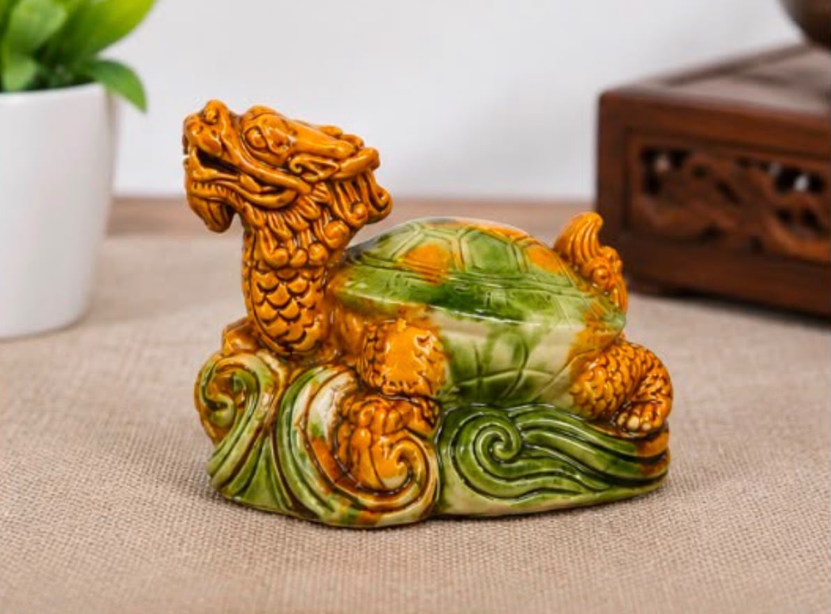 Dragon Turtle Figurine – Feng Shui Wealth & Protection Home Decor