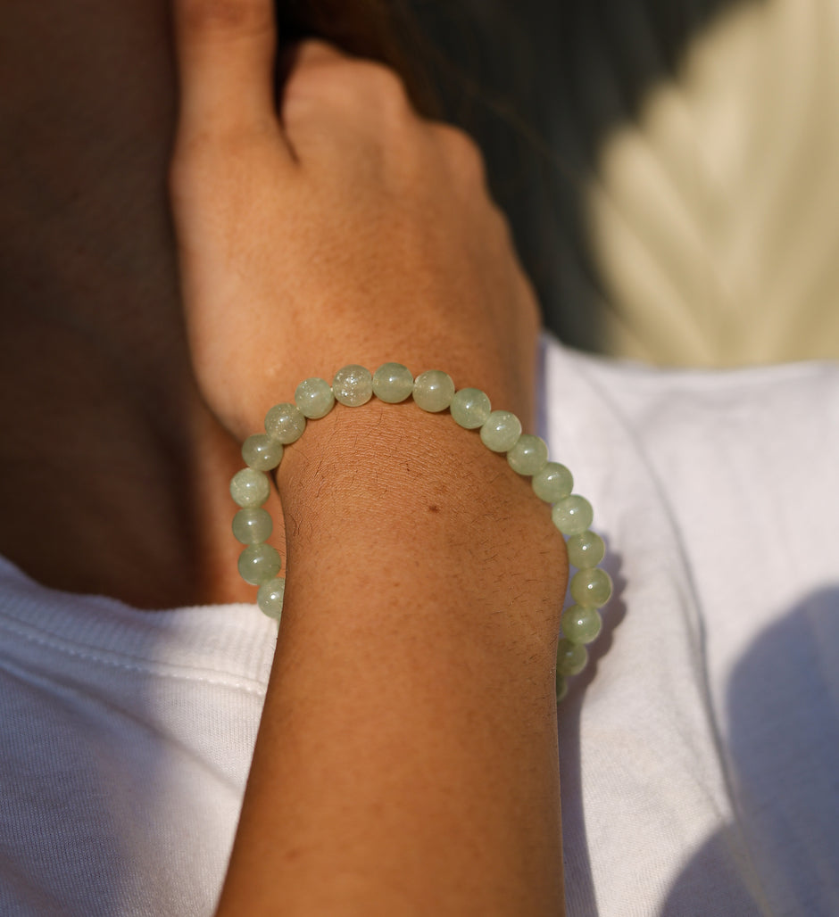 Natural Green Aventurine Bracelet for Men & Women | Healing Crystal Bead Bracelet | Lucky Prosperity Stone Jewelry