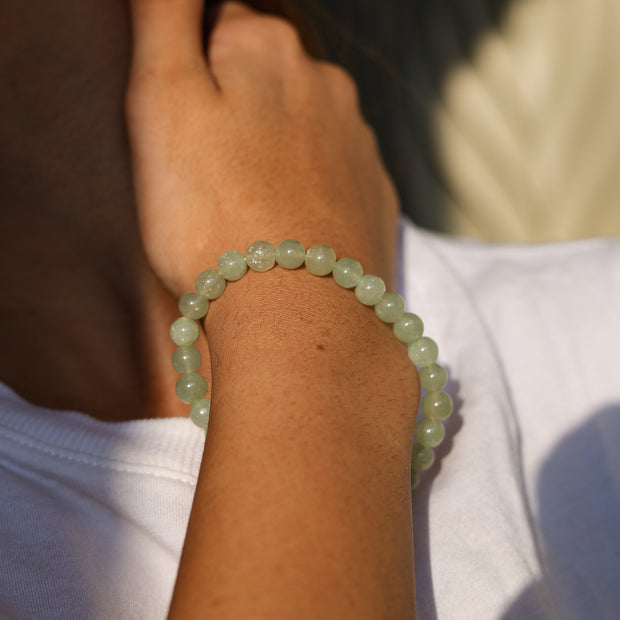 Natural Green Aventurine Bracelet for Men & Women | Healing Crystal Bead Bracelet | Lucky Prosperity Stone Jewelry