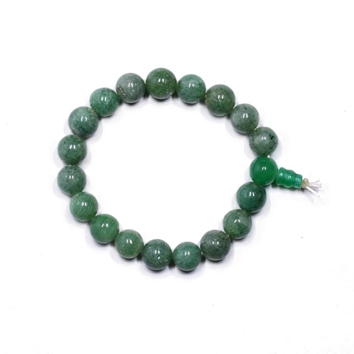 Natural Green Jade Bracelet – Handmade Healing Stone Bead Bracelet for Peace, Luck & Protection