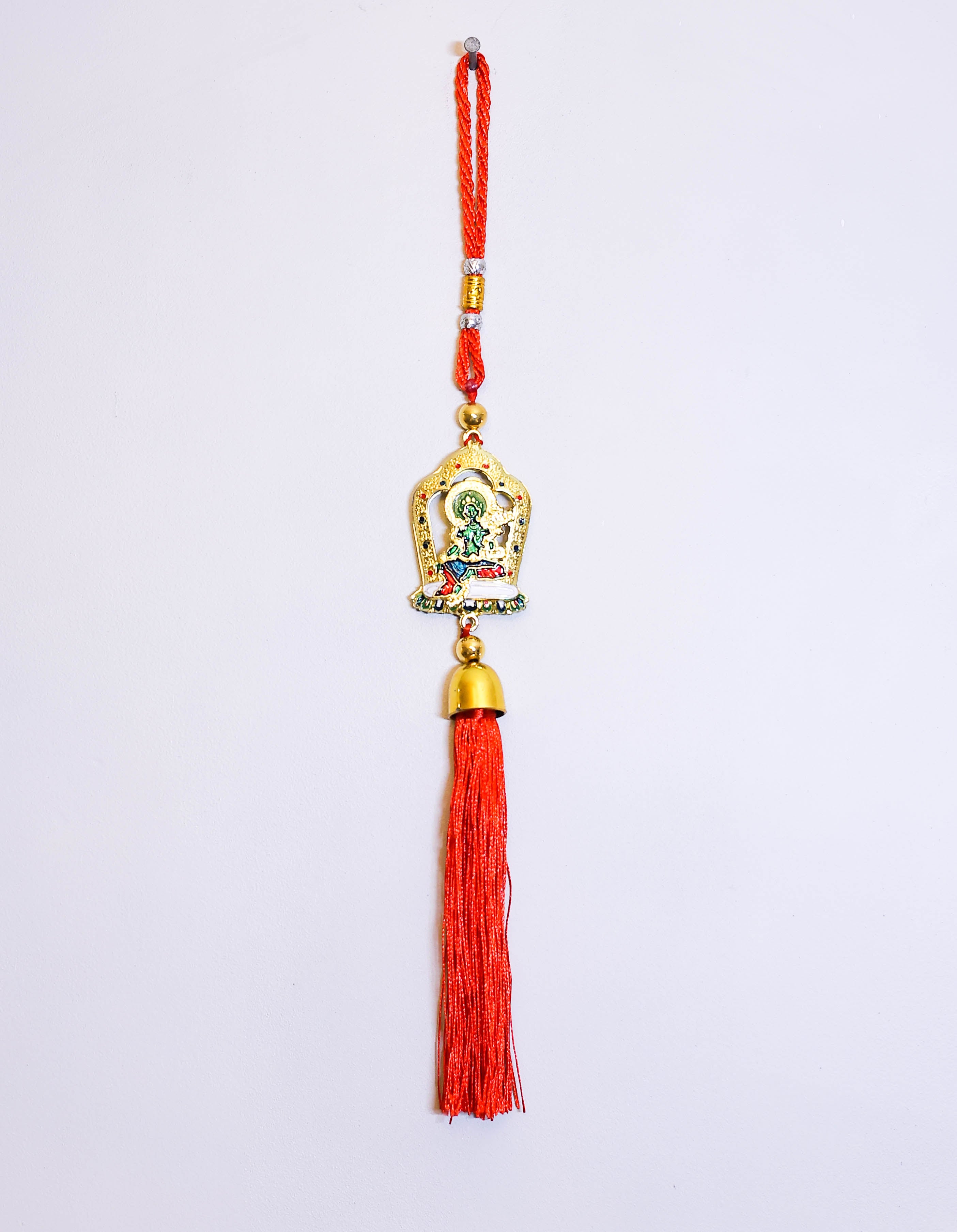 Premium Red Thread Hanging with Divine Ganesha Pendant & Tassel – Vastu Lucky Car & Home Decor