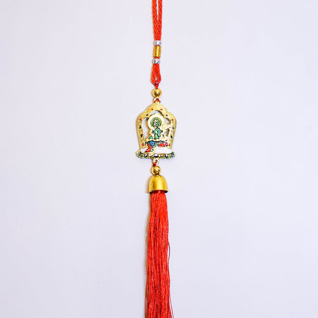 Premium Red Thread Hanging with Divine Ganesha Pendant & Tassel – Vastu Lucky Car & Home Decor