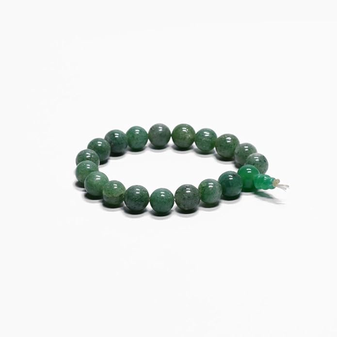 Natural Green Jade Bracelet – Handmade Healing Stone Bead Bracelet for Peace, Luck & Protection