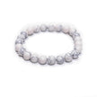 White Marble Stone Beads Bracelet – Healing Crystal Wrist Band | Minimalist Yoga & Meditation Jewelry
