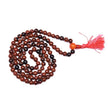 Red Sandalwood Mala Necklace – 108 Bead Handcrafted Meditation & Prayer Jewelry with Tassel
