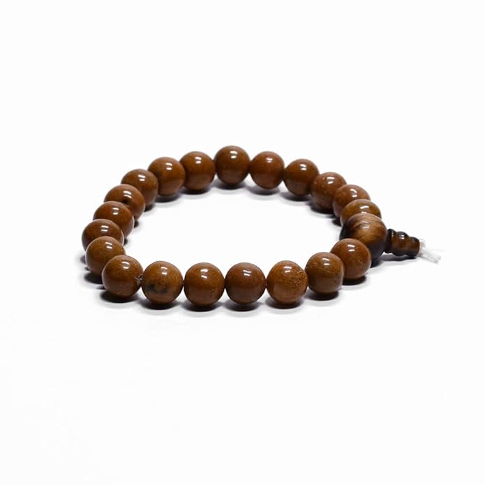 Natural Wooden Bead Stretch Bracelet – Handmade Spiritual & Meditation Jewelry