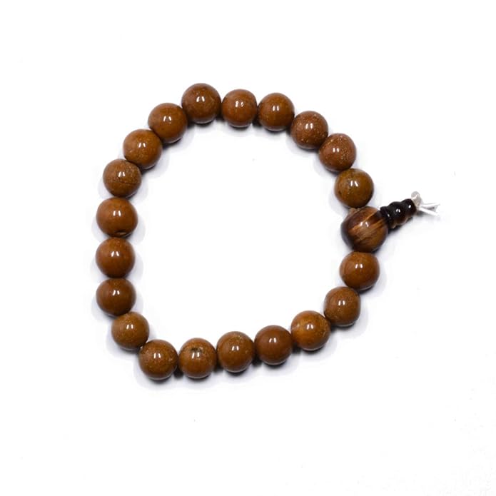 Natural Wooden Bead Stretch Bracelet – Handmade Spiritual & Meditation Jewelry