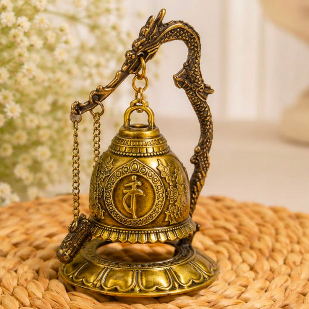 Brass Dragon Bell – Feng Shui Meditation & Spiritual Decor for Positive Energy
