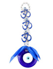 Blue Om & Evil Eye Wall Hanging – Spiritual Protection & Positive Energy Decor