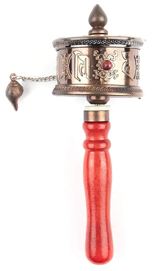 Tibetan Handheld Prayer Wheel – Traditional Buddhist Spiritual & Meditation Tool