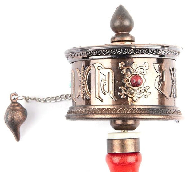 Tibetan Handheld Prayer Wheel – Traditional Buddhist Spiritual & Meditation Tool