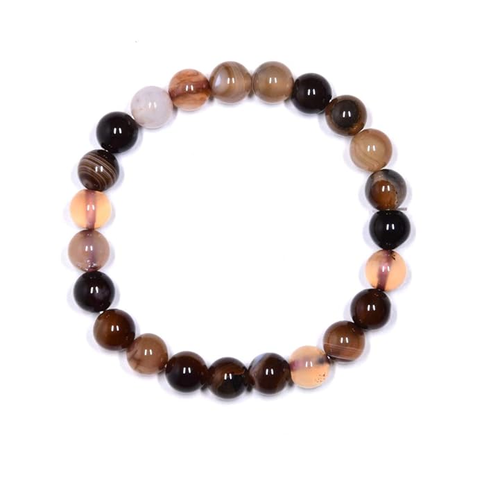 Natural Agate Beaded Bracelet – Handmade Gemstone Jewelry for Balance & Positive Energy