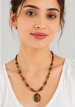 Natural Tiger’s Eye Necklace – Natural Stone Pendant Jewelry for Men & Women