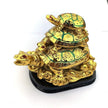 Golden Three-Turtle Feng Shui Statue – Wealth, Longevity & Protection Decor
