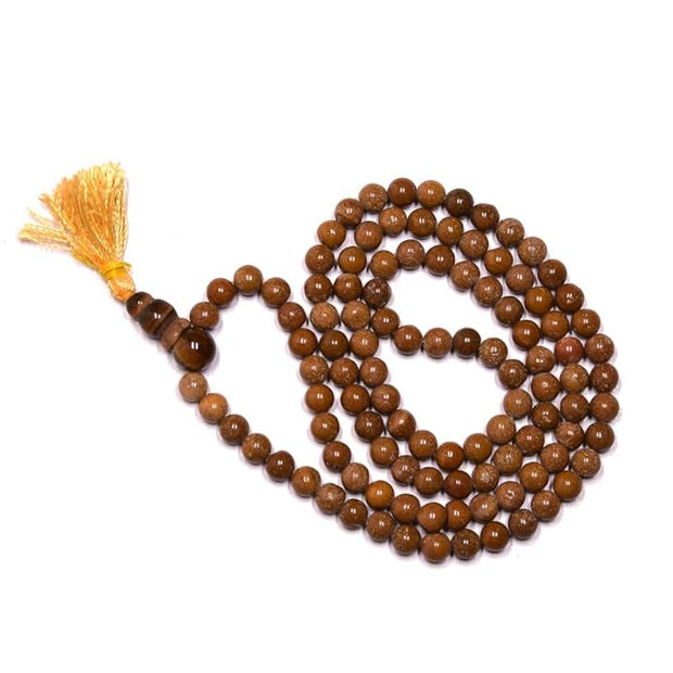 108 Beads Natural Wooden Mala Necklace for Meditation, Yoga & Spiritual Healing
